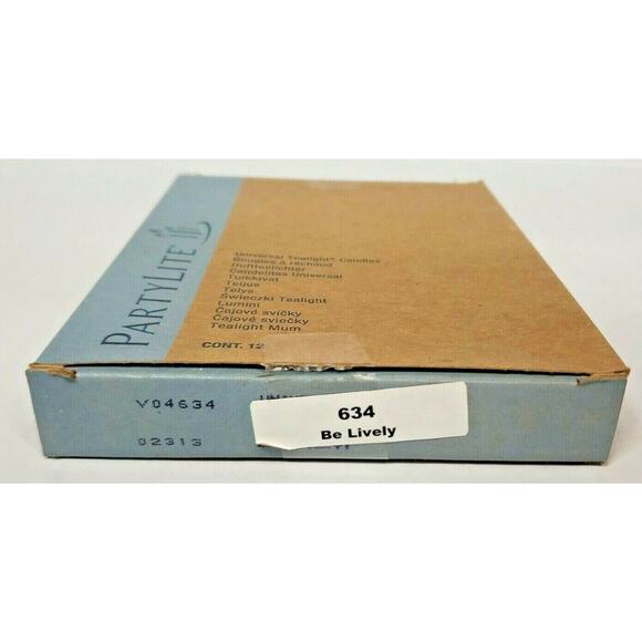 Vintage Partylite Tealights 12 Candles NOS "Be Lively" p1f/v04634 - Picture 2 of 2